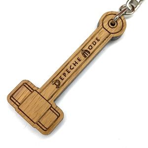Depeche Mode Hammer Keychain Engraved Wood